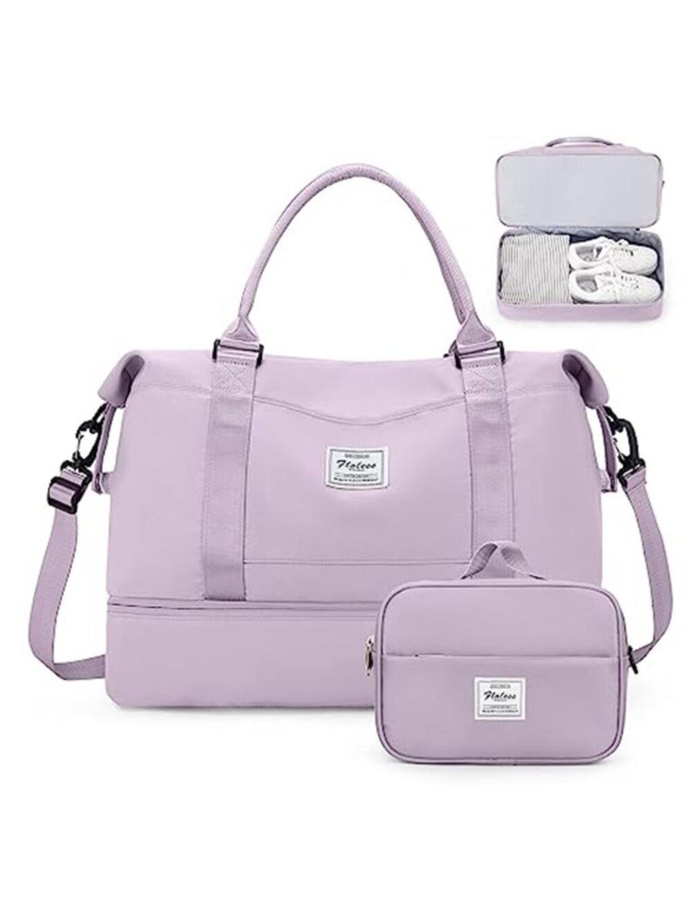 Carry On Travel Duffel Bag Weekender Overnight Gym Bag Shoe Compartment